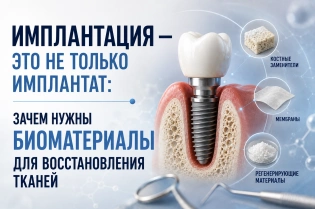 Имплантация — это не только имплантат: зачем нужны биоматериалы для восстановления тканей?
